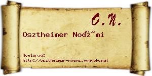 Osztheimer Noémi névjegykártya